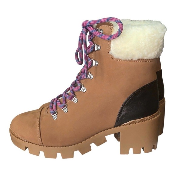 Schutz Ritah Platform Hiking Boots Womens Size 9.5 Chunky Lug Sole $175 NIB - Picture 1 of 13